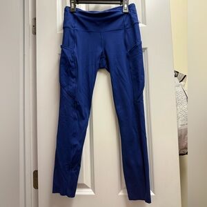 Lululemon Blue Wunder Under High Waisted  Leggings